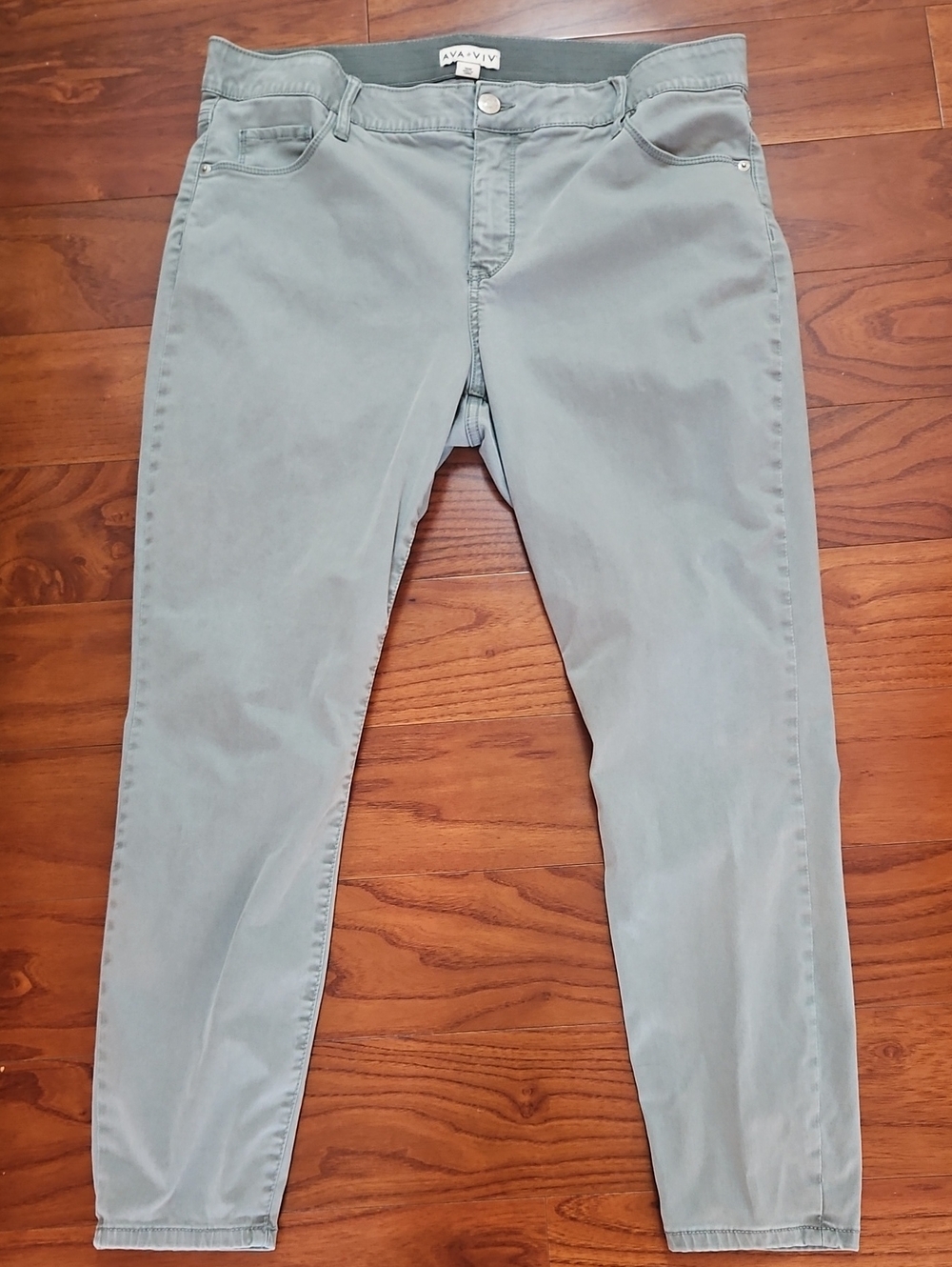 Ava & Viv Sage Stretch Slim Pants 16W